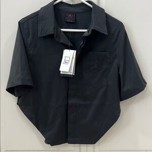 Jordan Black Short Sleeve Button-Up Shirt